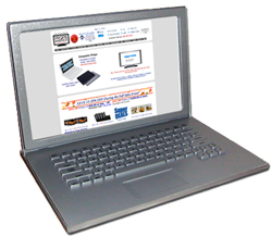 Props America--Faux Laptop Computer Props for Furniture Stores in Matte Silver